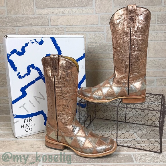 Tin Haul Shoes - Tin Haul Mish & Mash Metallic Cowboy Boots
